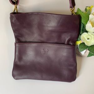 Sseko Brambleberry Shibori Lambskin Leather 3-Way Fold-over Crossbody Clutch